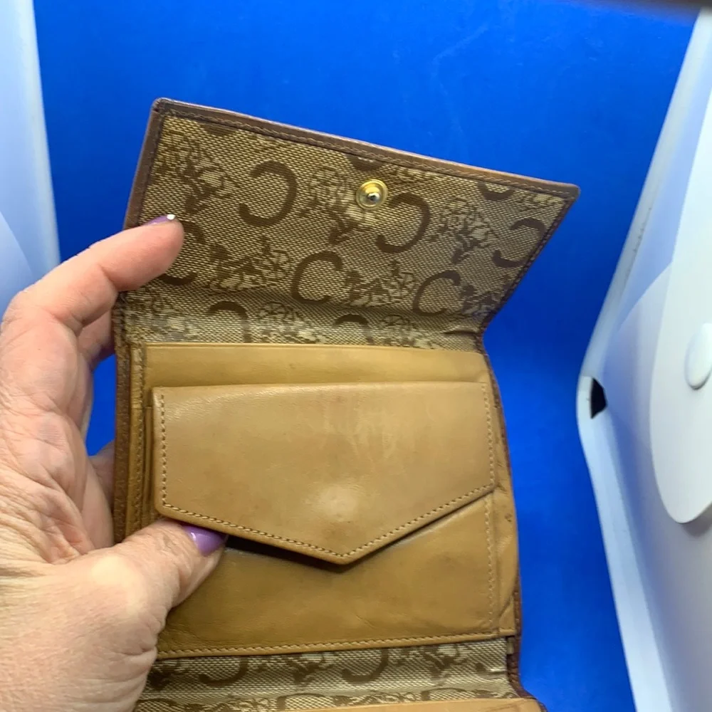 VINTAGE CELINE HORSE CARRIAGE‎ BEIGE MONOGRAM Wallet
